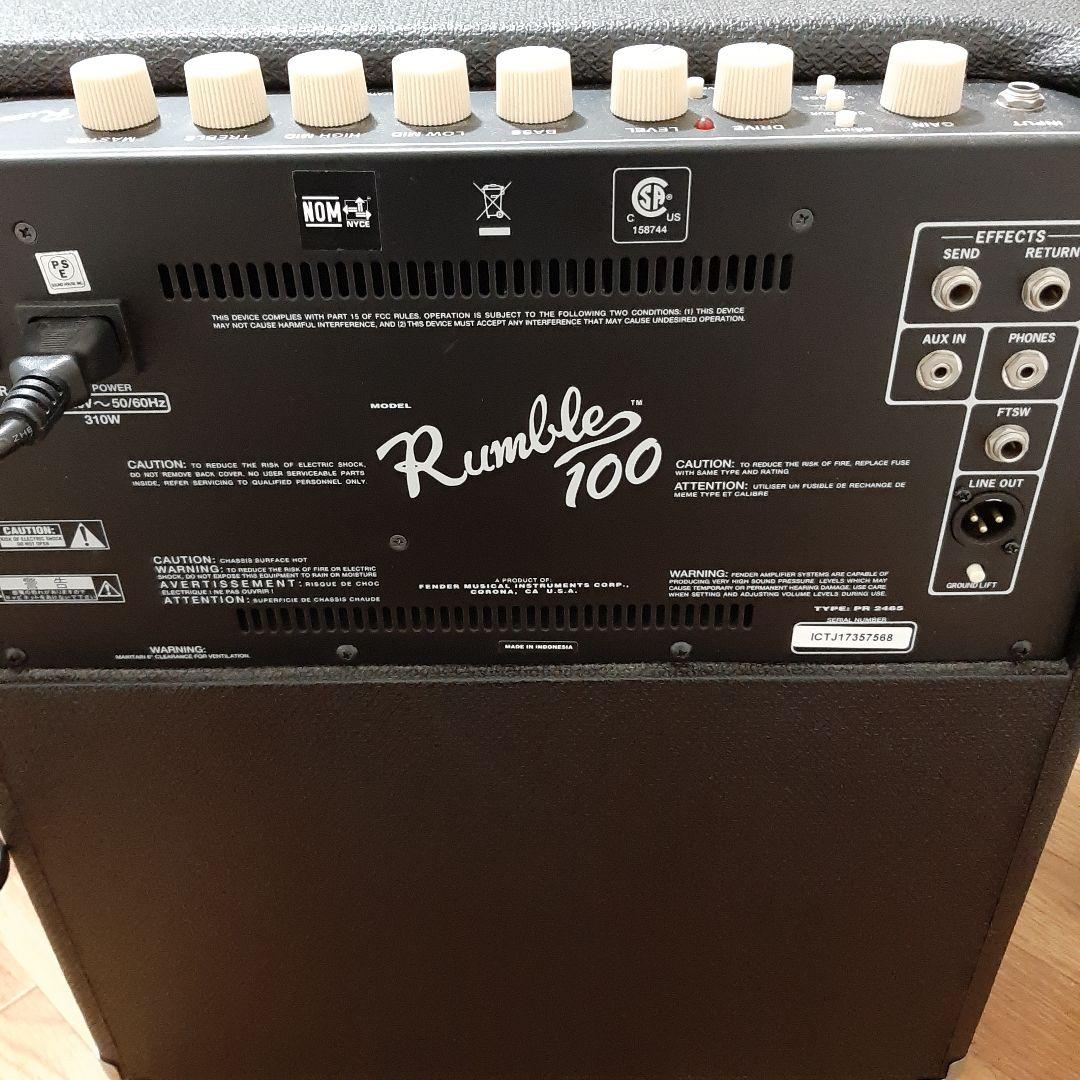 Fender Rumble 100 ベース用アンプ