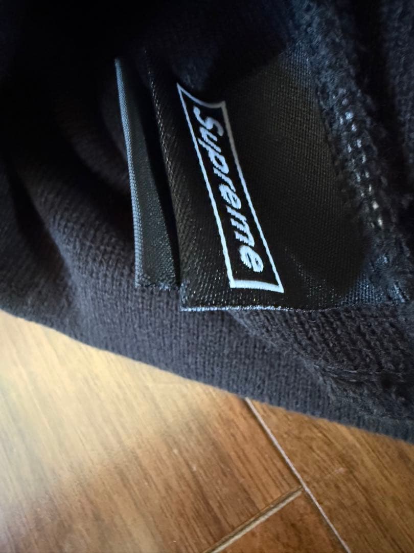 帽子 supreme LOGO beanie BLACK