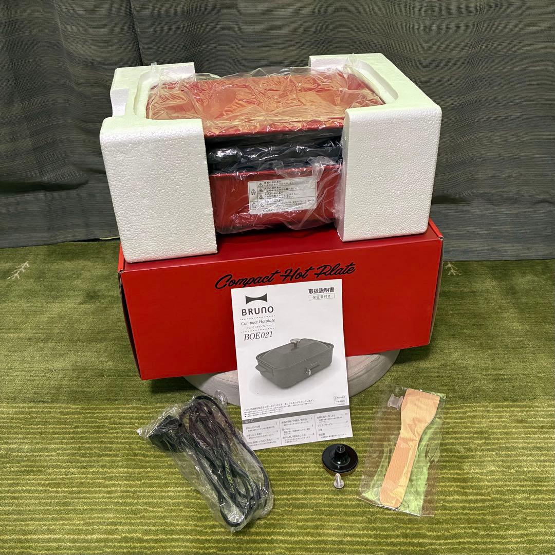 BRUNO コンパクトホットプレート BOE1021 レッド