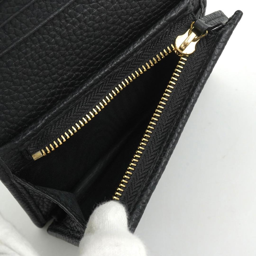 ✨未使用展示品✨　GUCCI ミニ財布　マーモント　GGロゴ 二つ折り　黒色