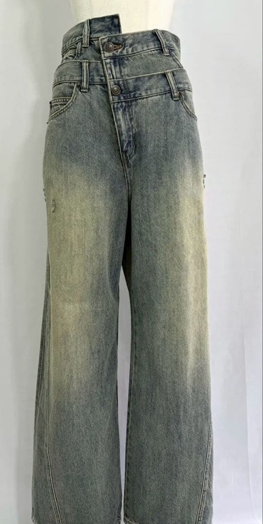 パンツ DIANTE WAIST LAYERED LOOSE DENIM