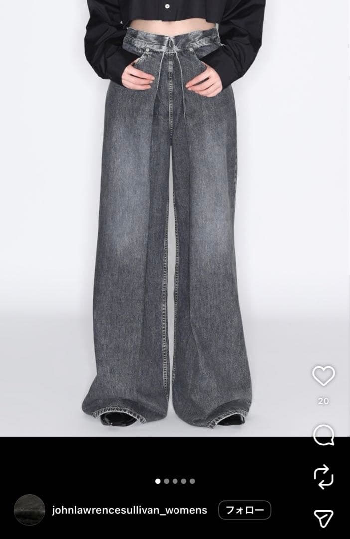 JOHN LAWRENCE SULLIVANワイドデニムパンツ