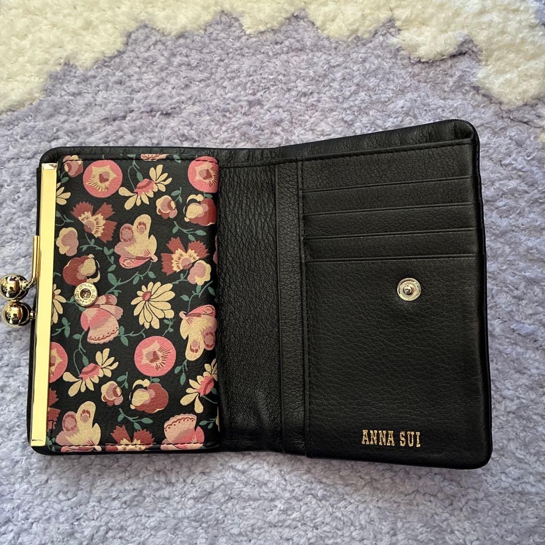 ANNA SUI ⭐︎黒 レザー 二つ折り財布