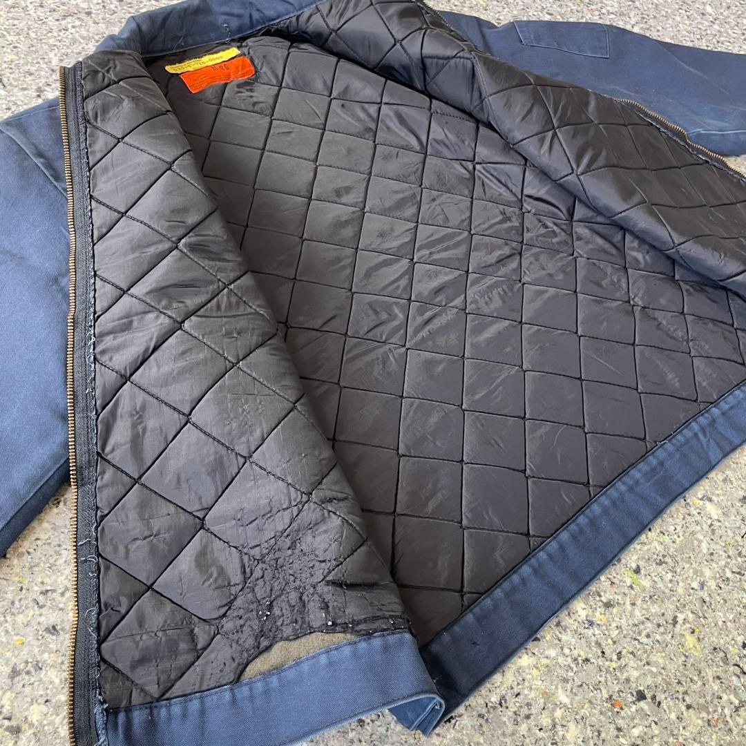 ジャケット・アウター Vintage Quilted Zip Work Blouson Navy M