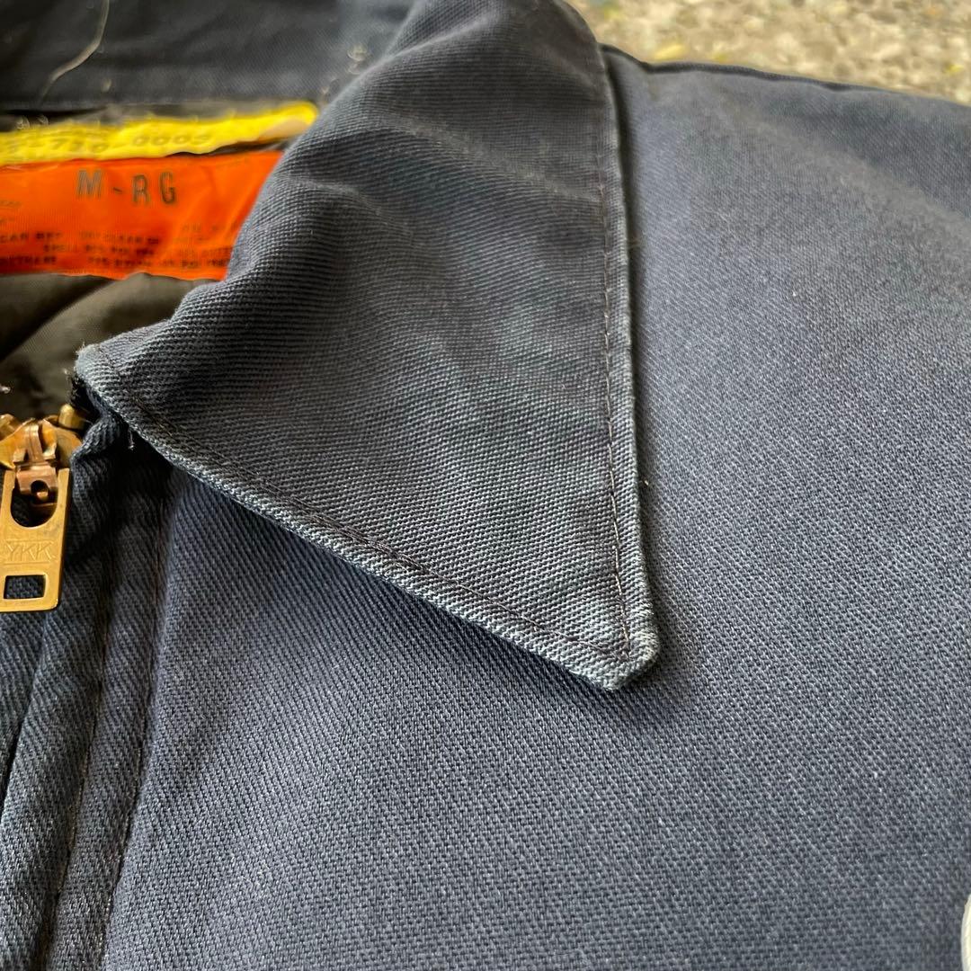 ジャケット・アウター Vintage Quilted Zip Work Blouson Navy M