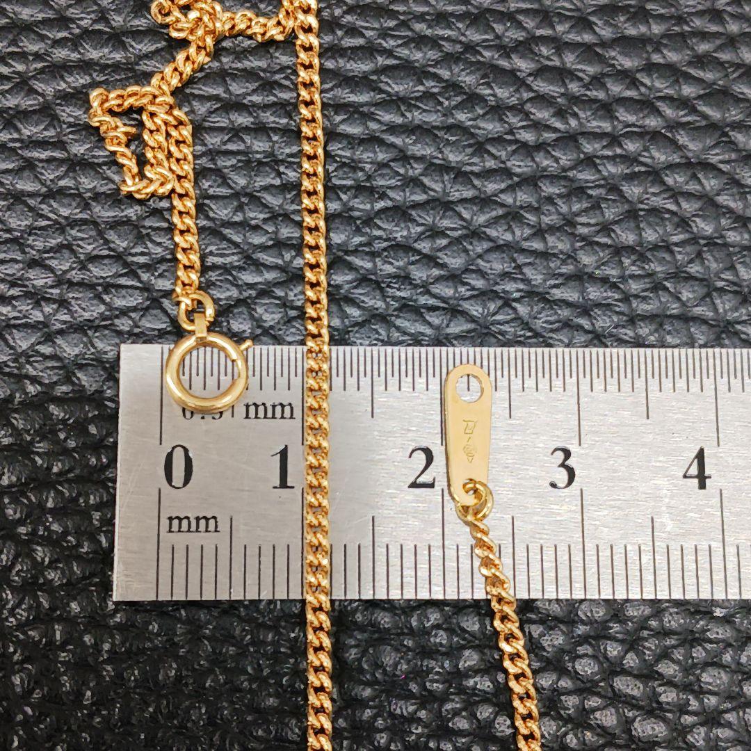 (B011410) K18 YG ロングチェーン ホールマーク750 ネックレス