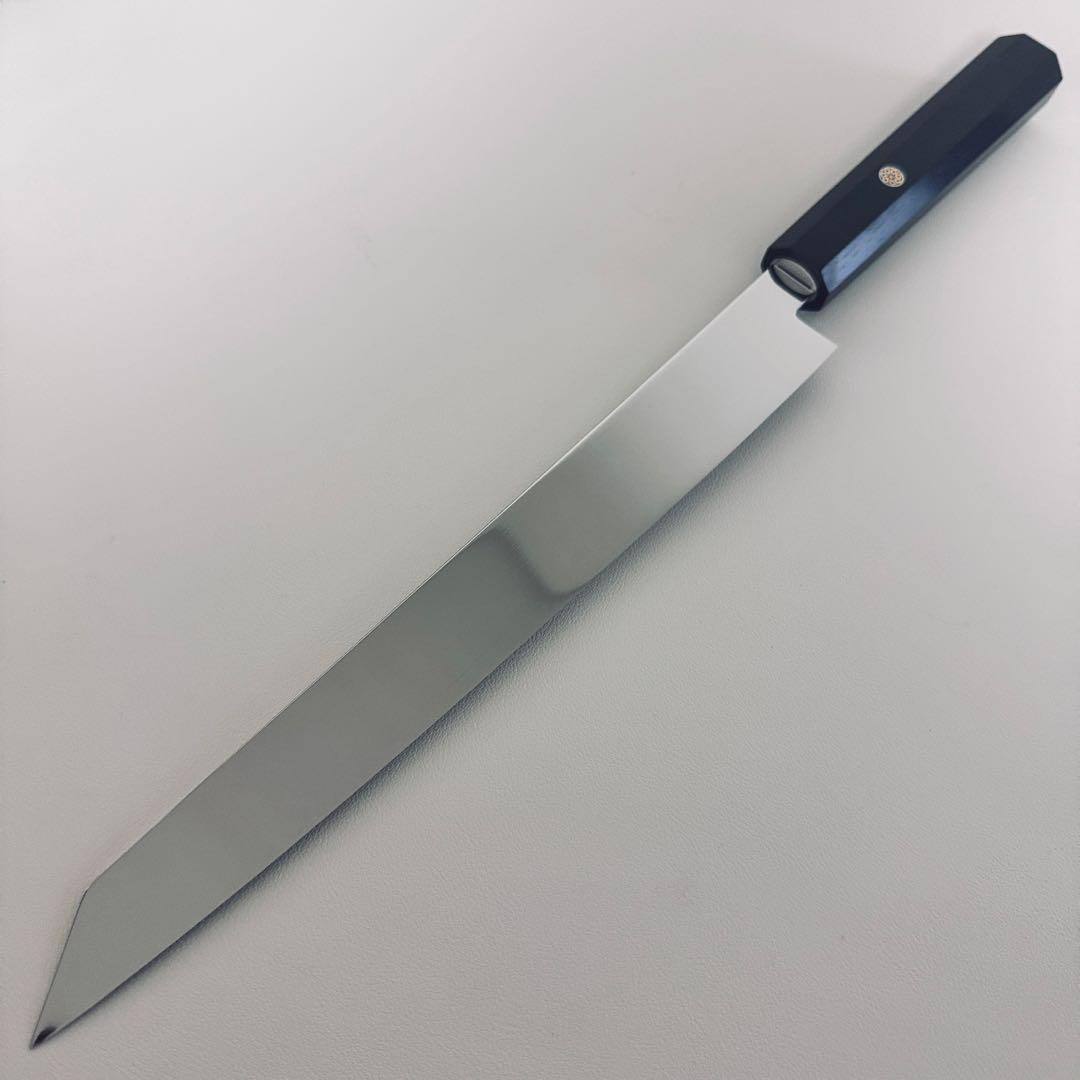 【特価限定】270mm 切付柳刃包丁 鏡面　黒檀八角柄 刺身包丁 全鋼 n