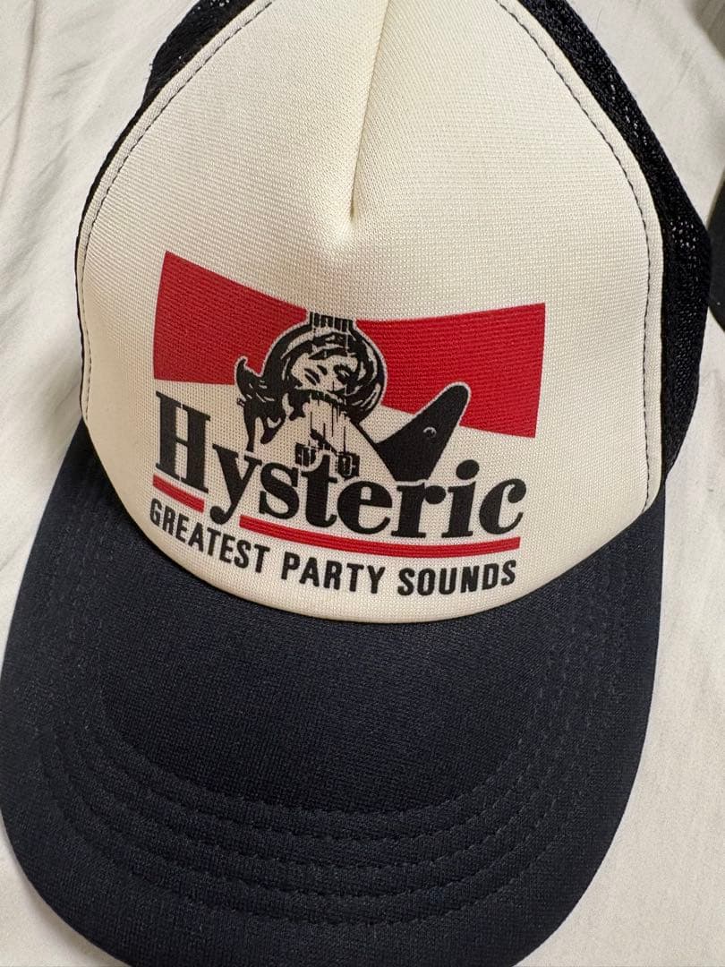 Hysteric Glamour トラッカーキャップ ホワイト/ネイビー