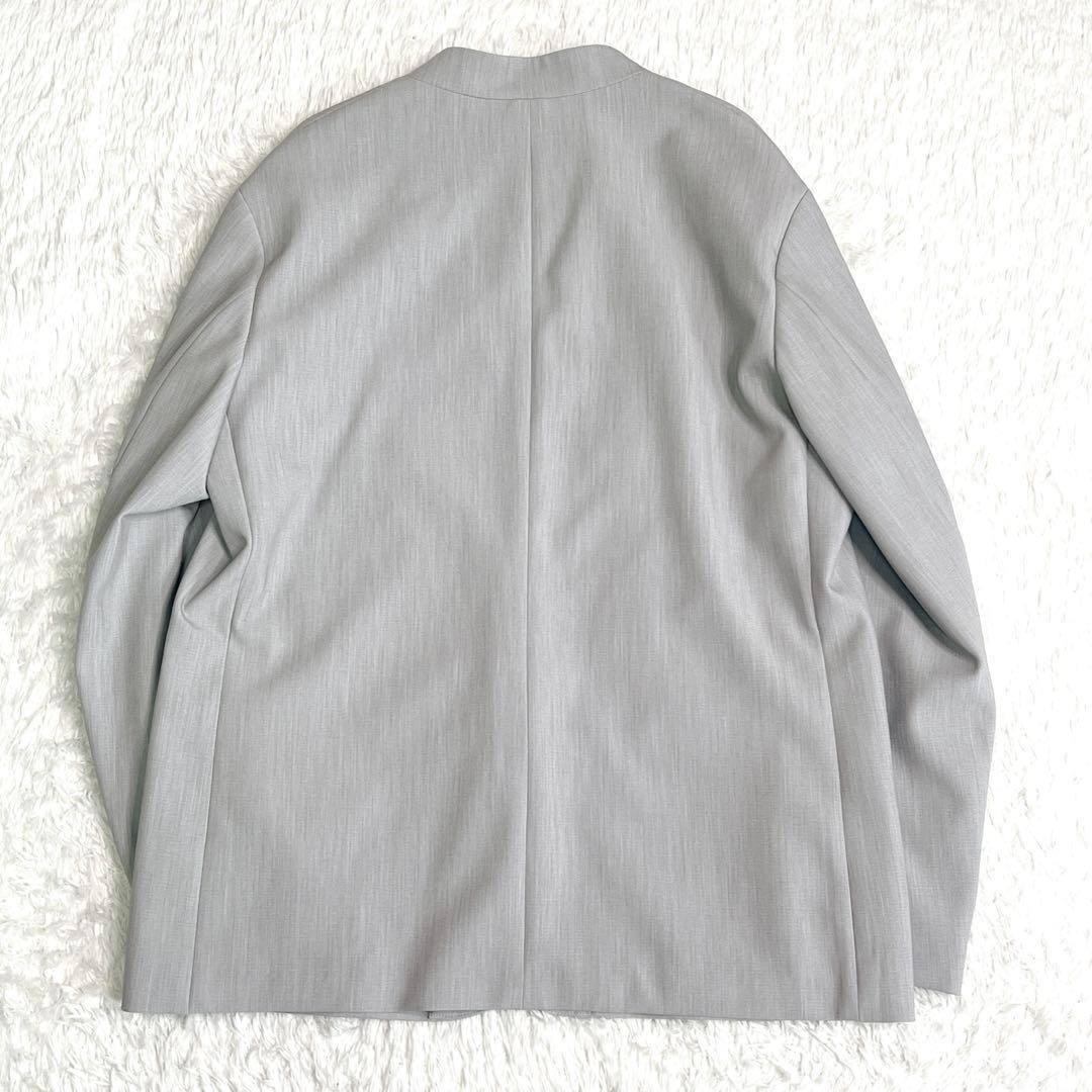 【未使用級】PLST プラステ ノーカラージャケット 本切羽 L グレー 1B