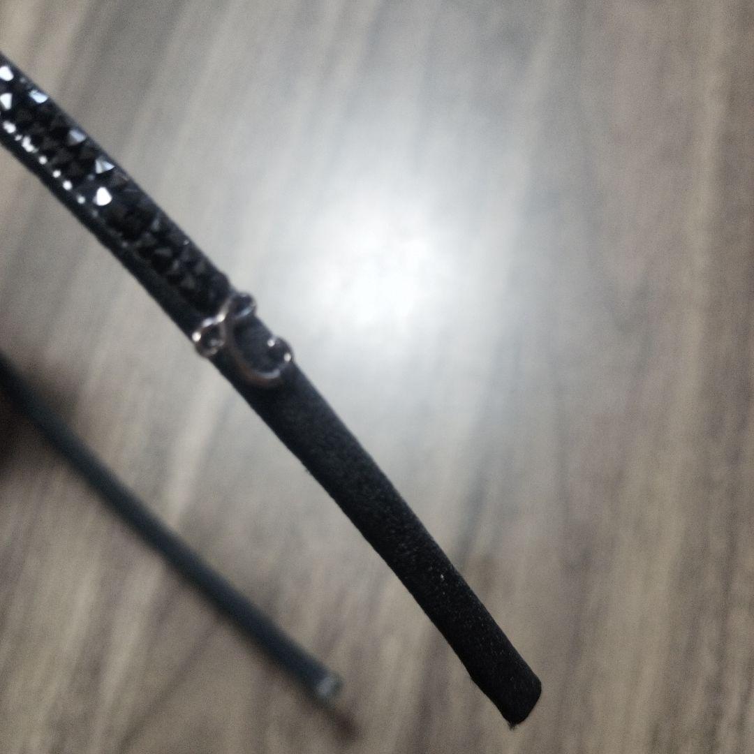新品　コンプレックスビス　黒 グリッター ヘアバンド