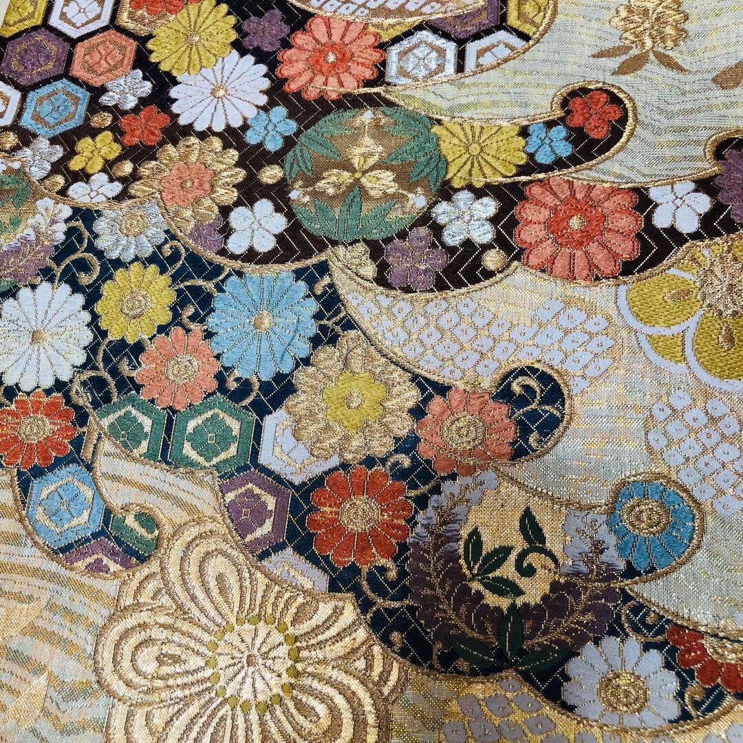 正絹 振袖フルセット‼️豪華振袖絞り⭐︎駒金糸刺繍煌びやか⭐︎花太鼓金彩 青系 逸品