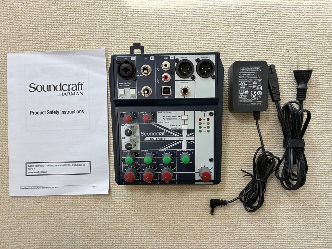 [美品]Notepad-5／アナログミキサー／5チャンネル／Soundcraft