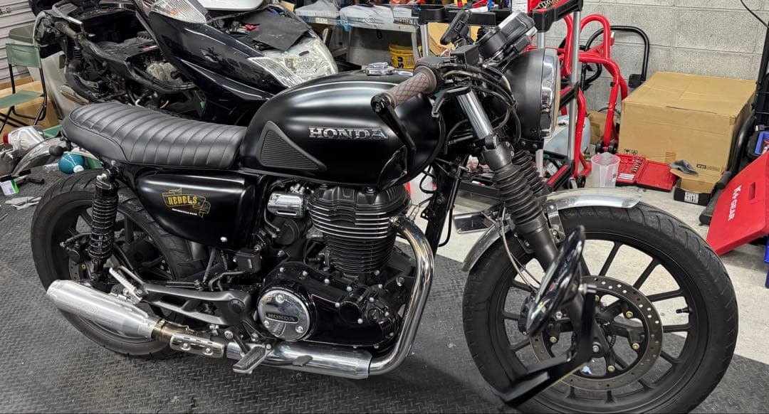 GB350　ショートフラットシート(タックロール)