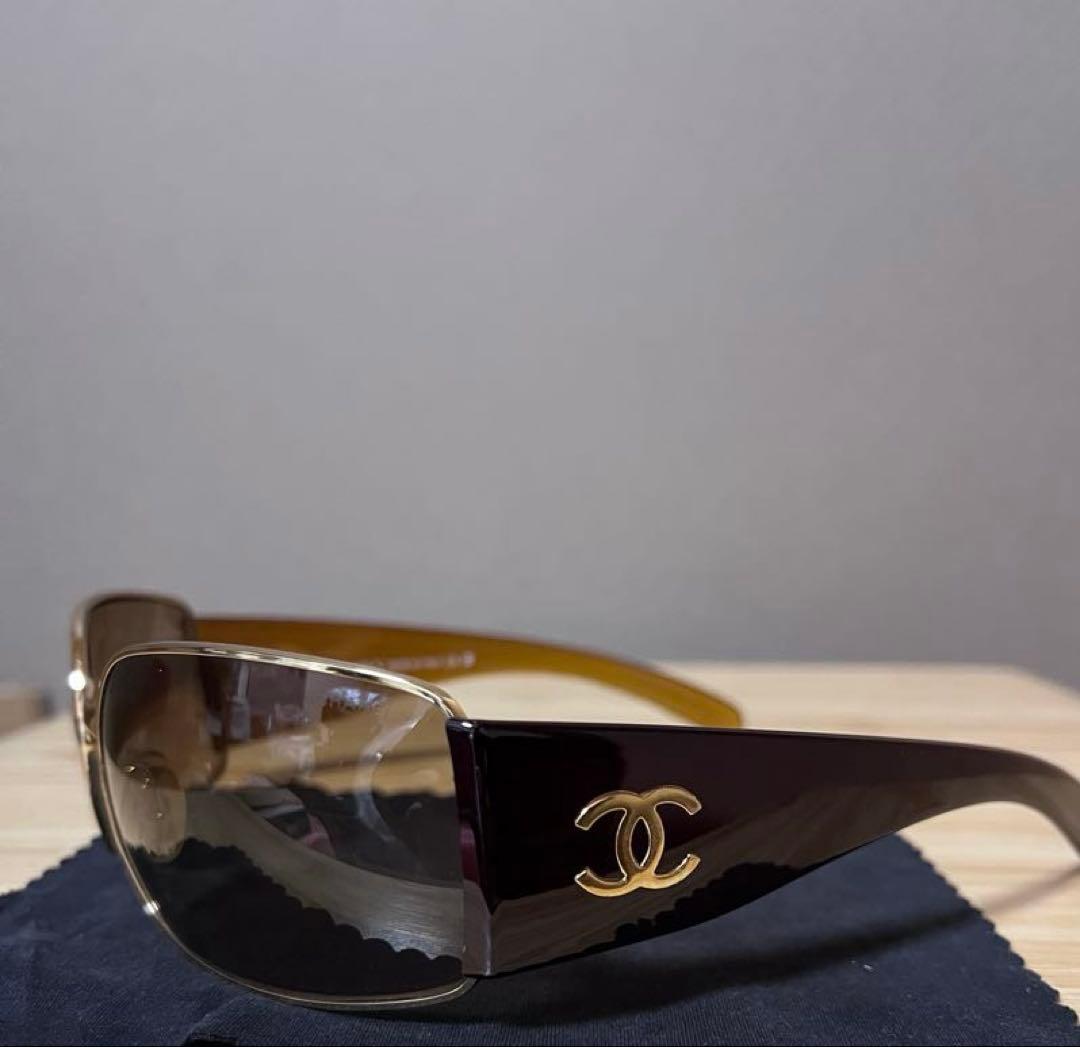 CHANEL シャネル 4115 C299/13 サングラス　ゴールド　メタル