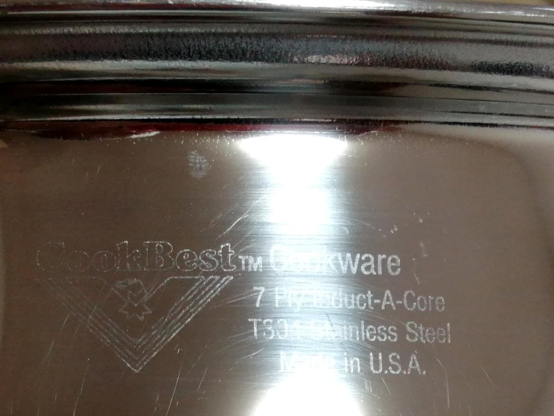 CookBestの7層構造ステンレス両手鍋　IH対応　USED品