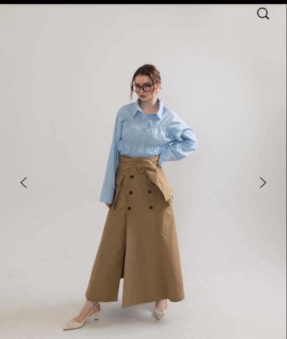 スカート RANCLIC Slit cargo trench skirt