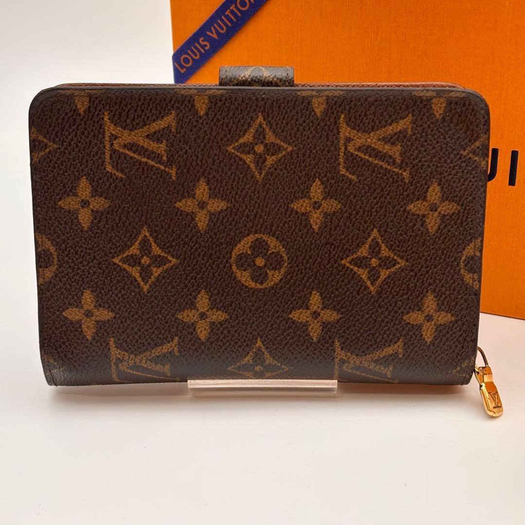 【鑑定済み】ルイヴィトン✨モノグラム 二つ折り財布✨ポルトパピエジップ