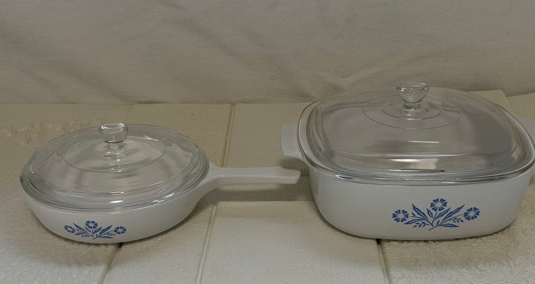 未使用☆コーニングウェアcorning wareパイロセラム コーンフラワー
