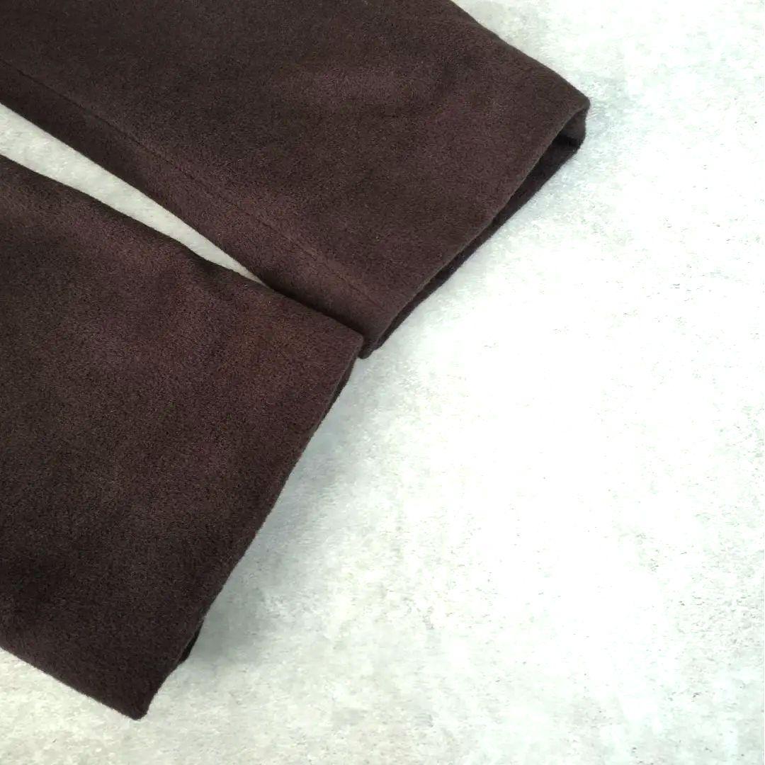 【美品】アンゴラ65% フォックスファー ロングコート 11AR 焦茶