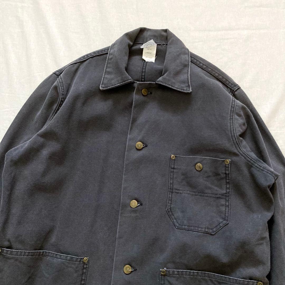 ジャケット・アウター 90s vintage CAT fade black chore jacket