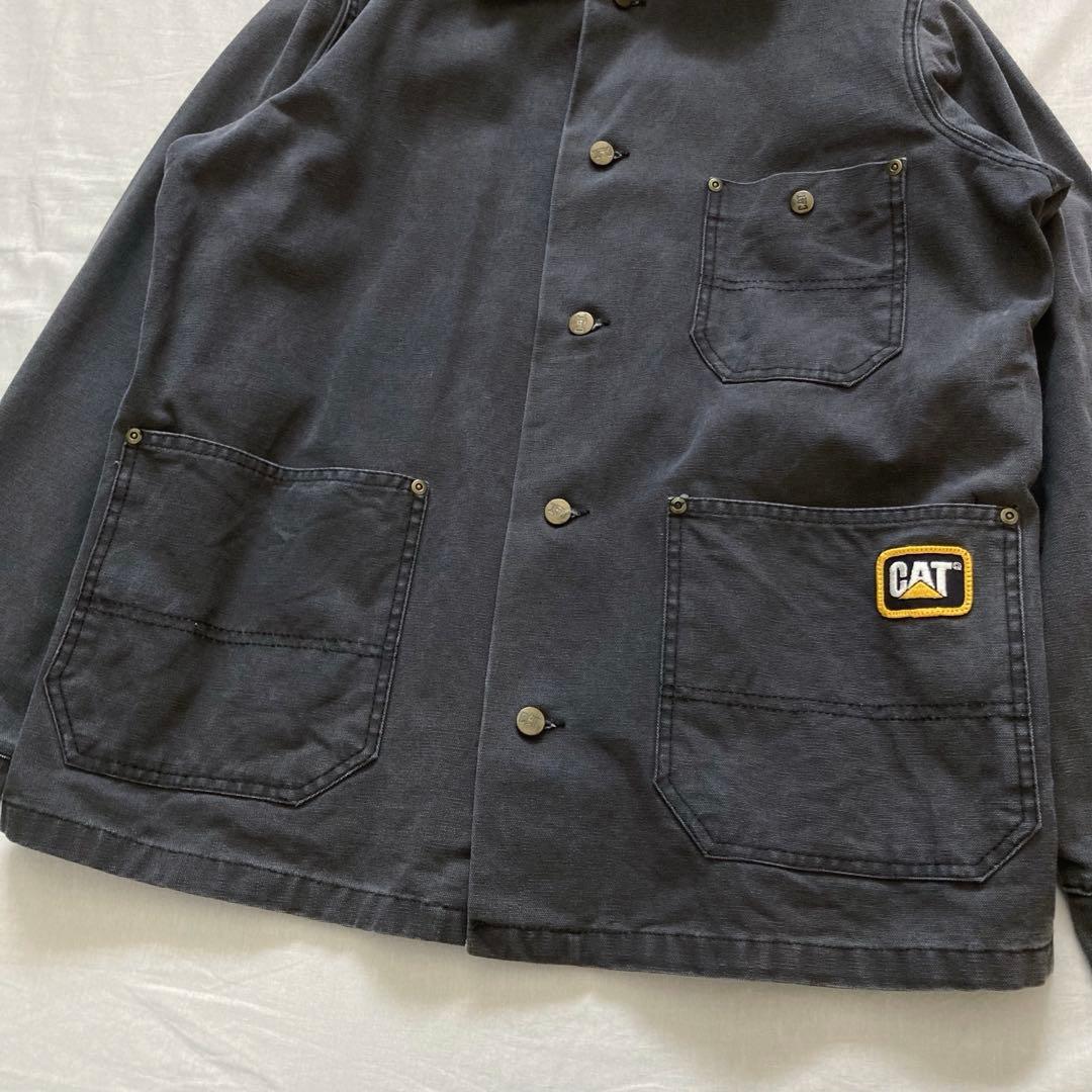 ジャケット・アウター 90s vintage CAT fade black chore jacket