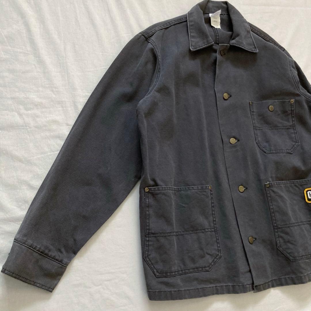 ジャケット・アウター 90s vintage CAT fade black chore jacket