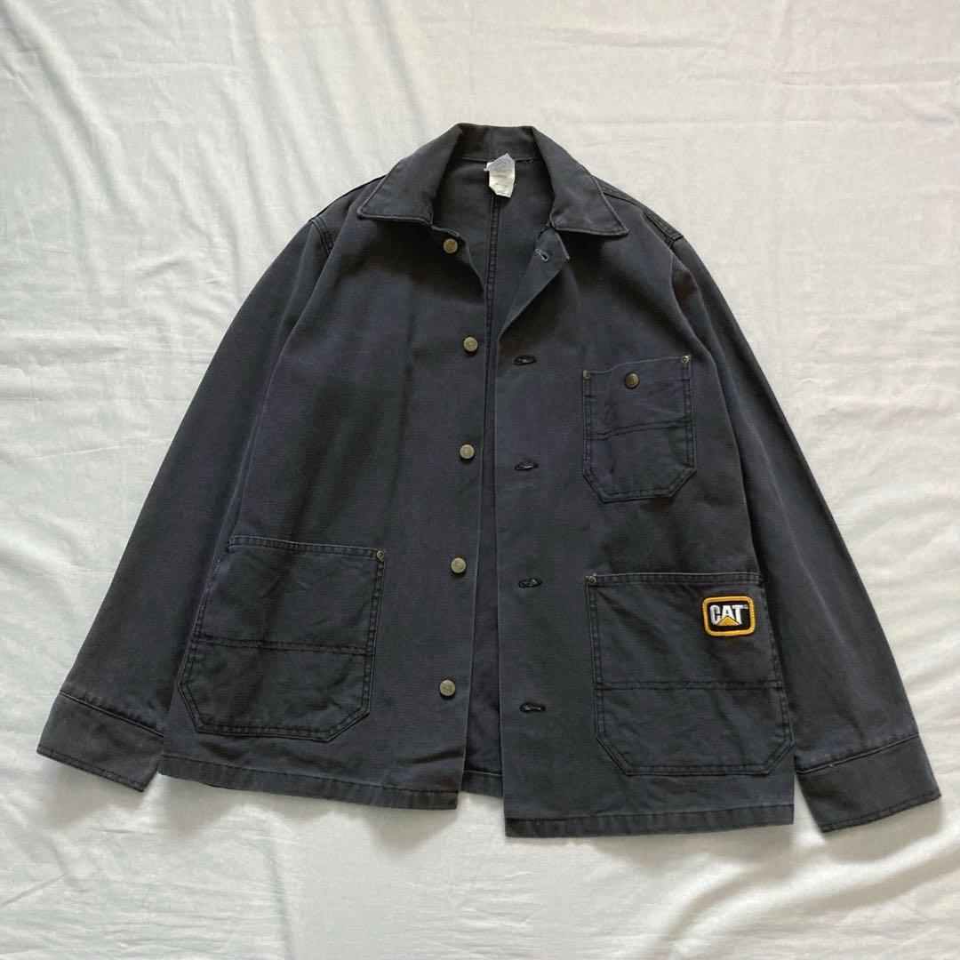 ジャケット・アウター 90s vintage CAT fade black chore jacket
