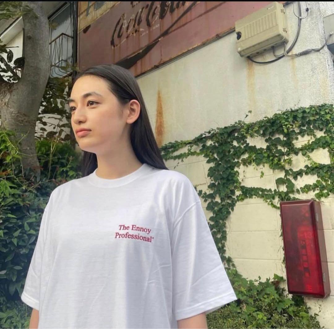 ENNOY Professional Logo Tシャツ White Red