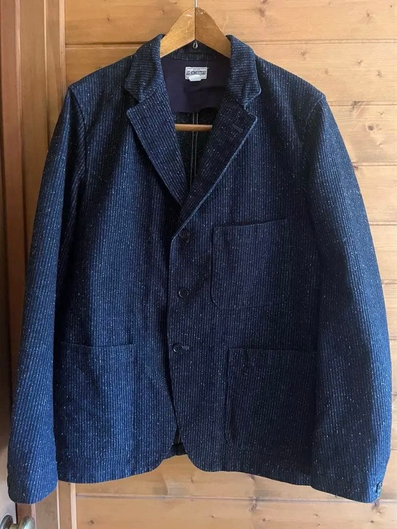 J.S.stead セットアップ L ネイビー ネップ スーツ