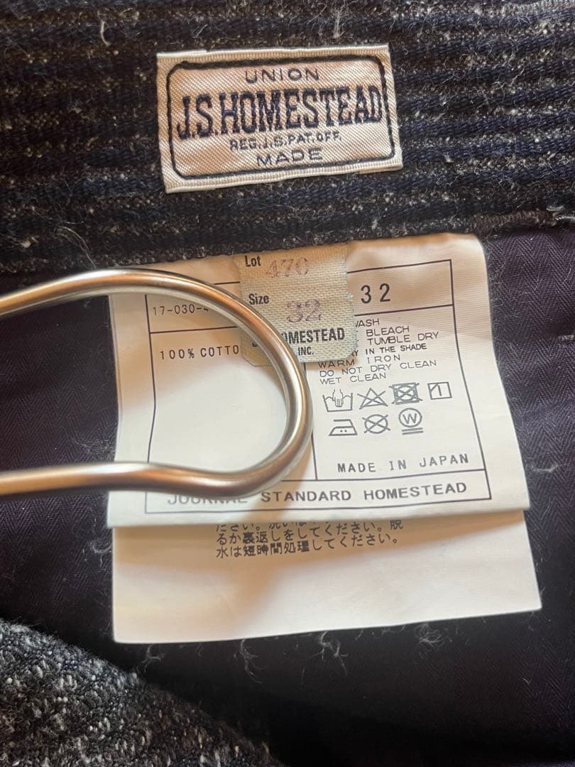 J.S.stead セットアップ L ネイビー ネップ スーツ