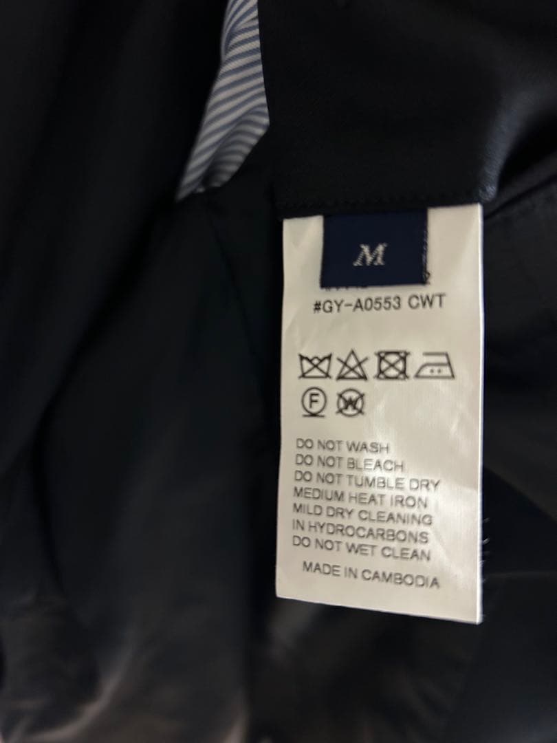 【美品】ジムフレックス　ネイビー　ブレザー　シングル　金釦　背抜き