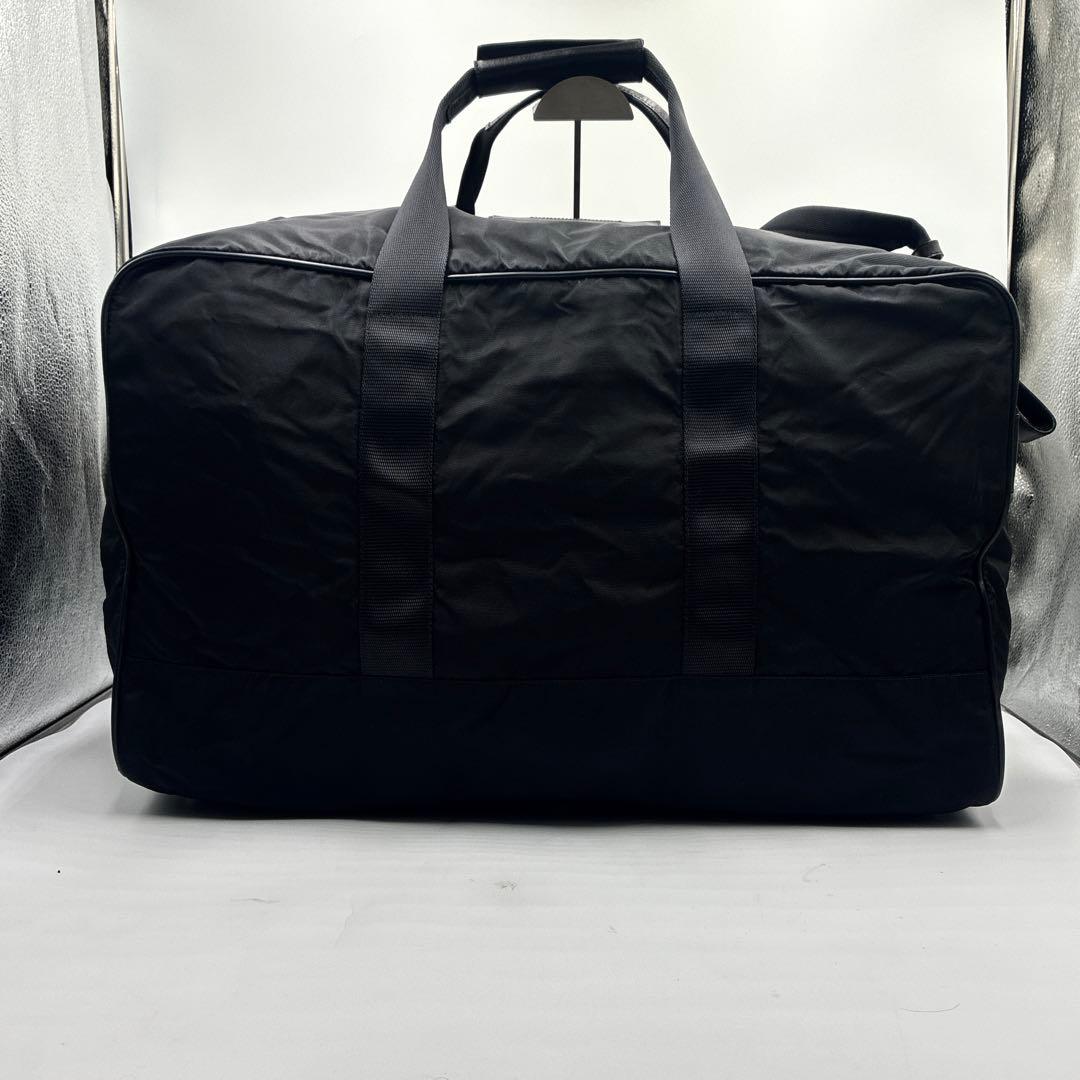 極美品 プラダ ボストンバッグ サフィアーノ 2way ナイロン 三角ロゴ