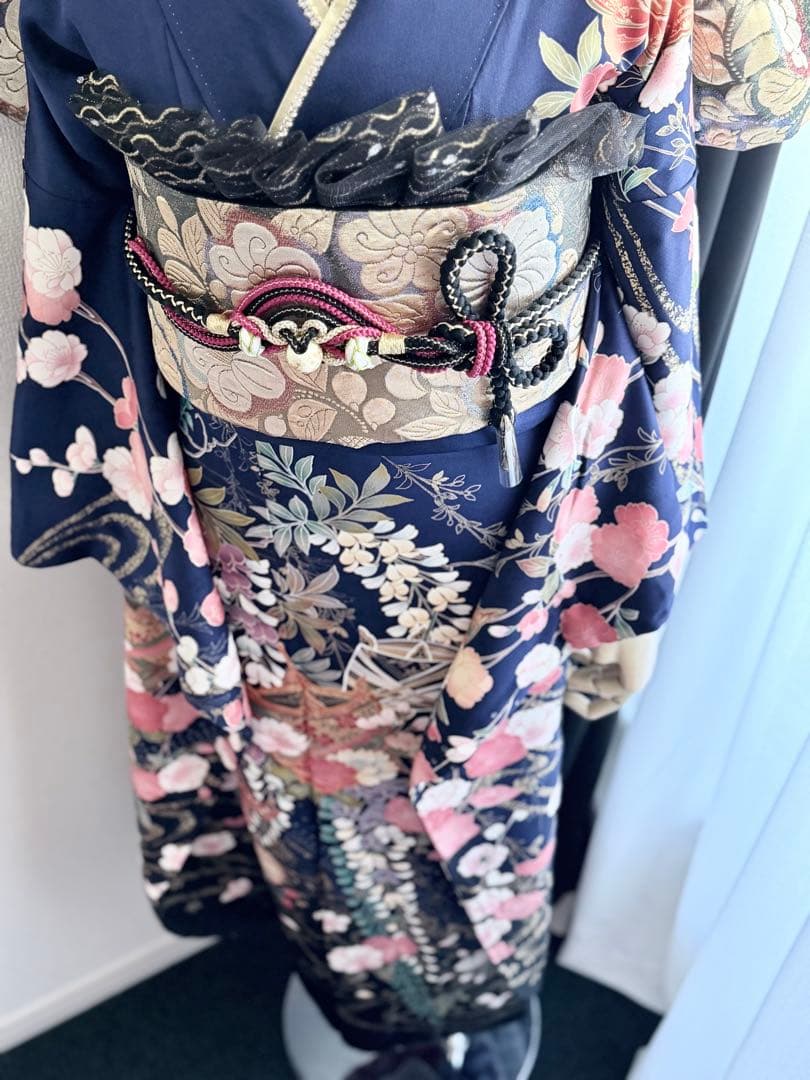 深青い　振袖フルセット