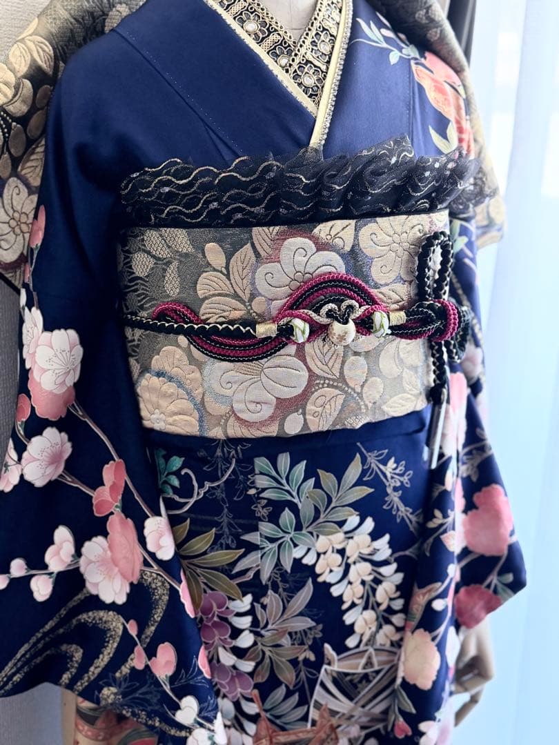 深青い　振袖フルセット