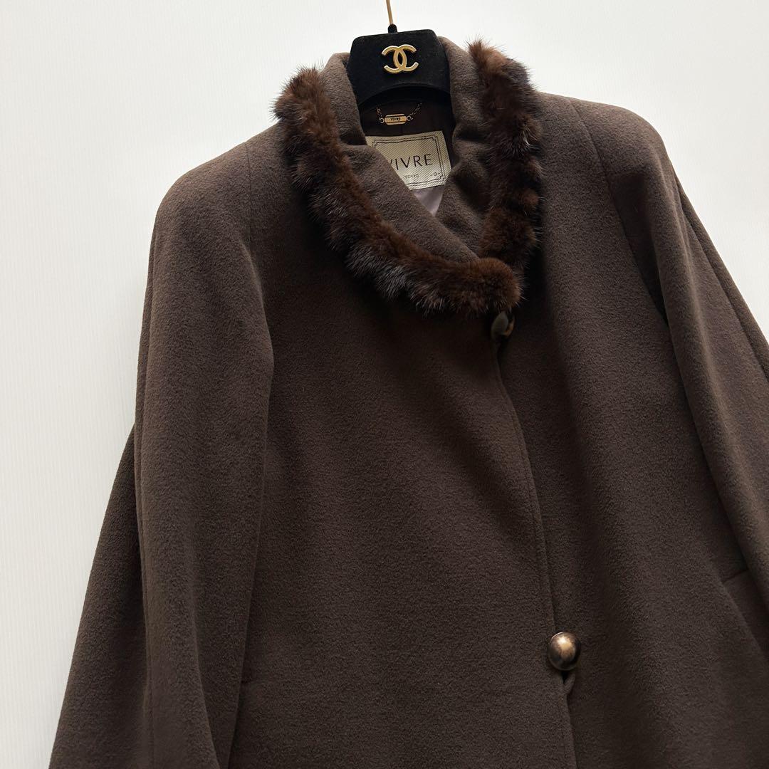 VIVRE TOKYO ビブレトーキョー アンゴラ ウール ロングコート ファー