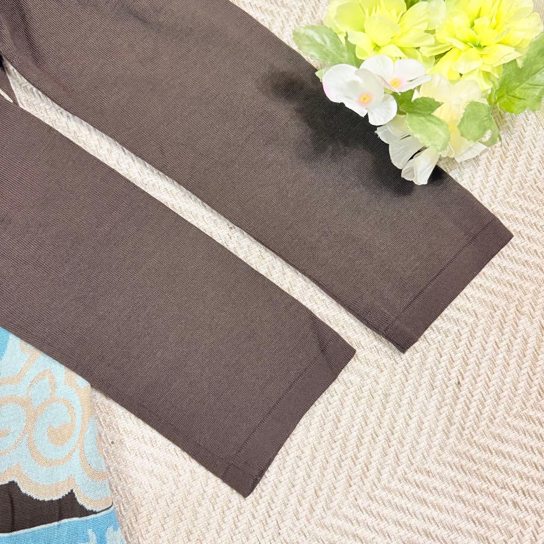 レオナール❤️タートルネック 長袖 ウール シルク ニット LL ブラウン 美品⭐️