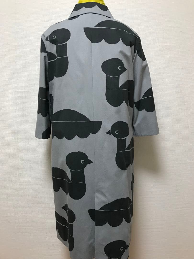 新品　ミナペルホネン　スプリングコート　sea birds 36 グレー