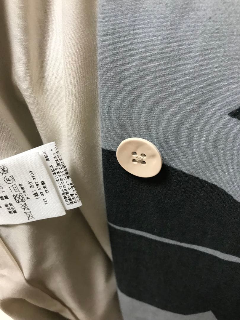 新品　ミナペルホネン　スプリングコート　sea birds 36 グレー
