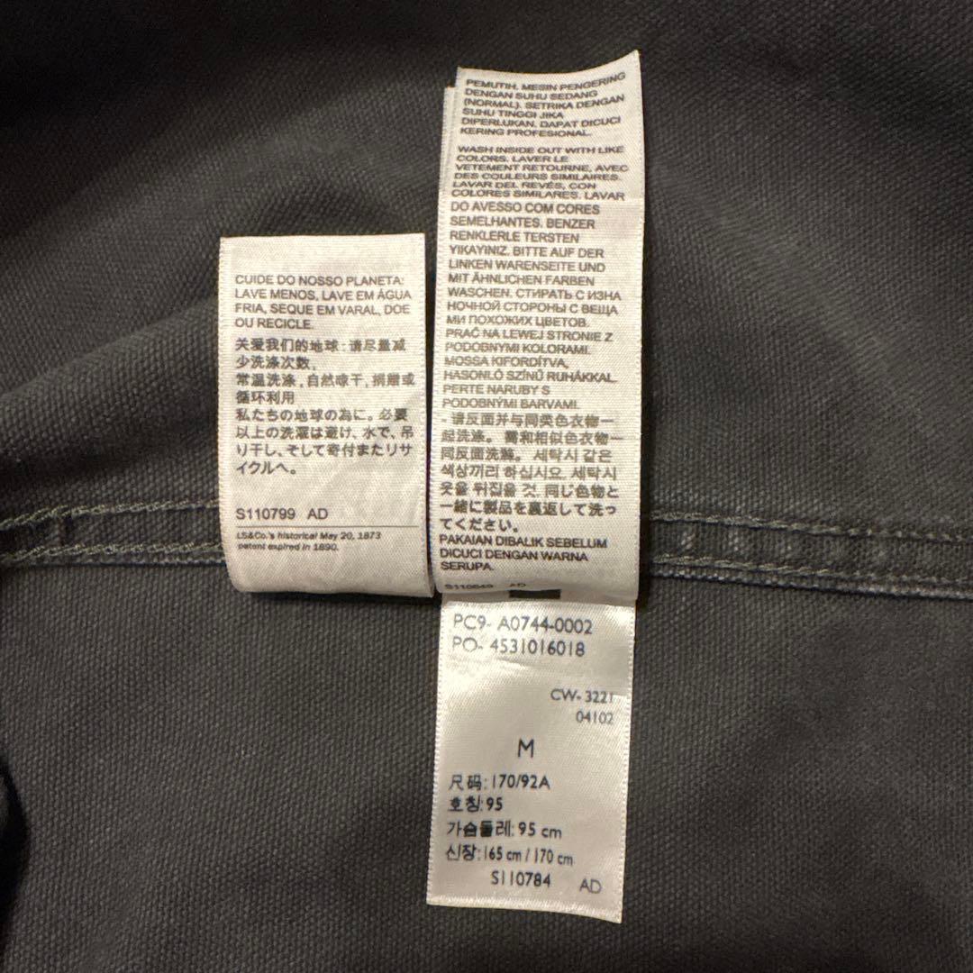 Levi's フェードブラック ダック生地カバーオール(表記M・実寸L相当）