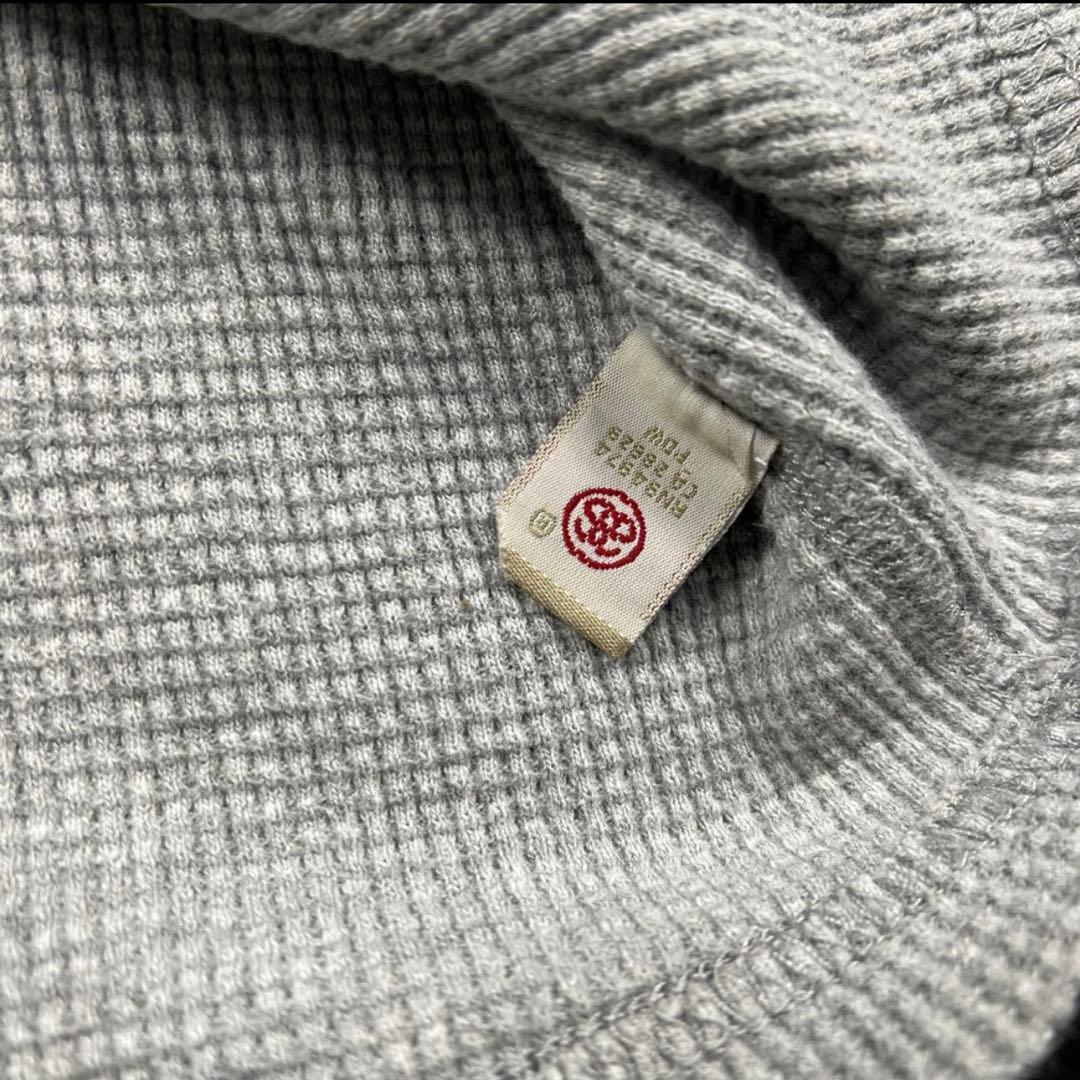 トップス 00s stussy USA logo LS thermal grey XL