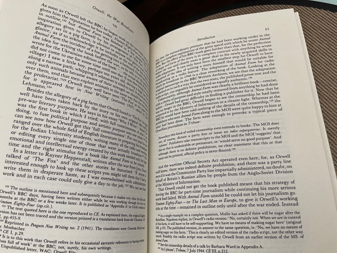 洋書 ORWELL THE WAR BROADCASTS
