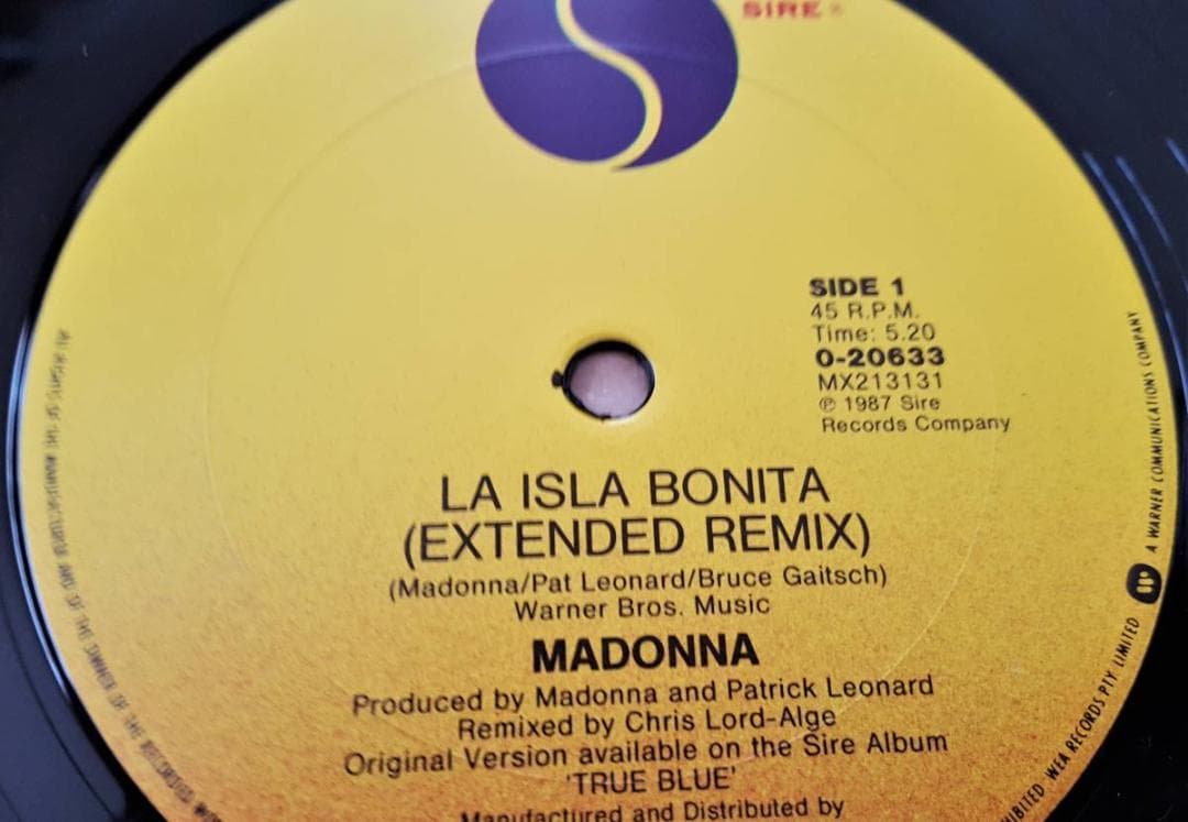 マドンナ　La Isla Bonita　オーストラリア盤 12”レコード