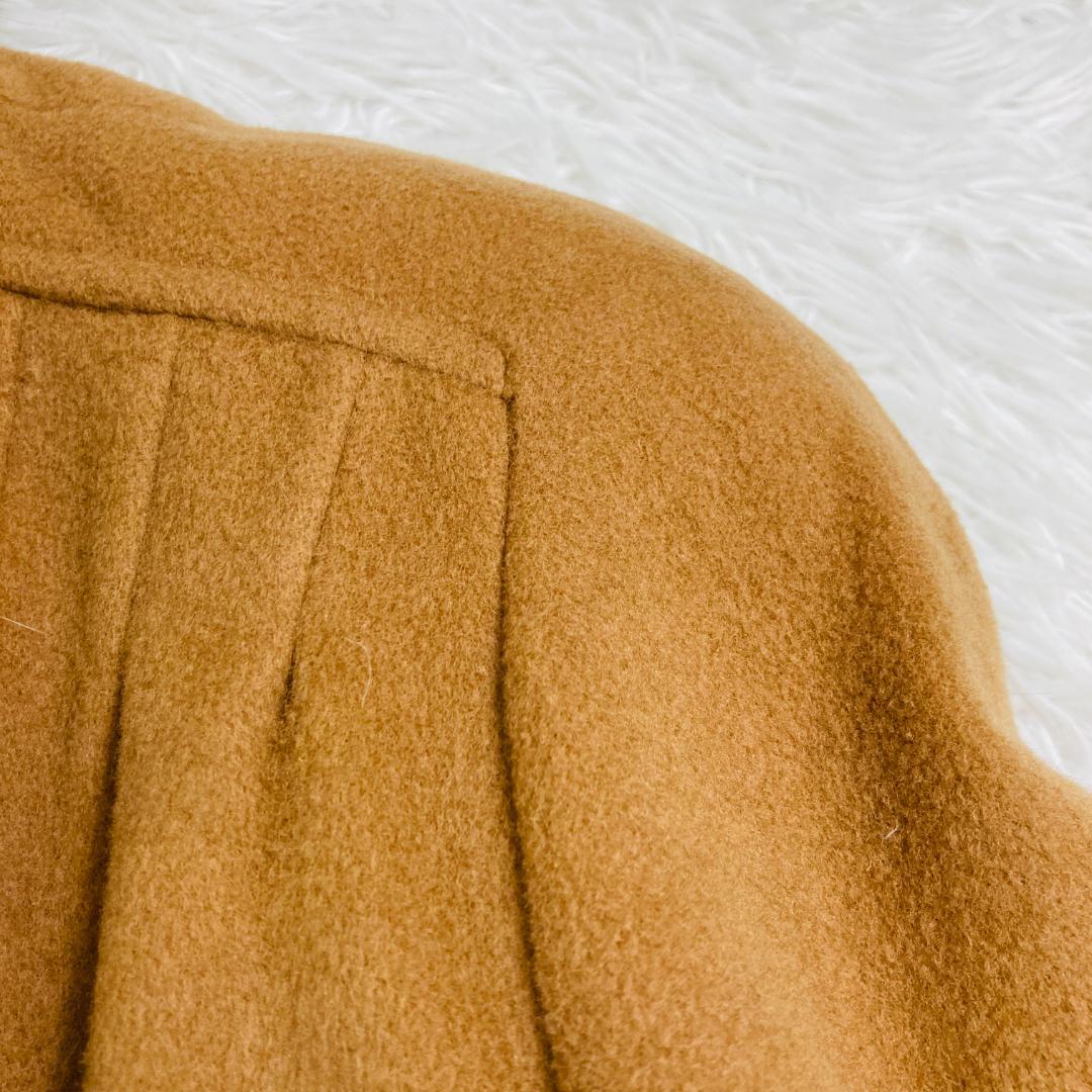 ロブジェ LOBJIE ロングコート カシミヤ ファー 茶色 XL【3504-3