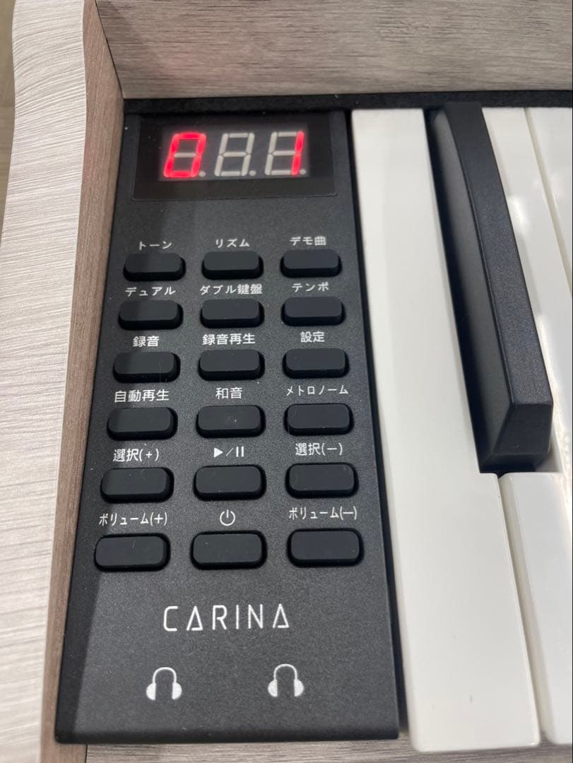電子ピアノ88鍵盤　給電タイプ　木目調ボディ　グレー