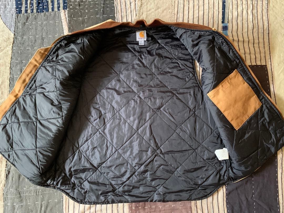 00s XL carhartt ダック ベスト キルティング V01 ブラウン