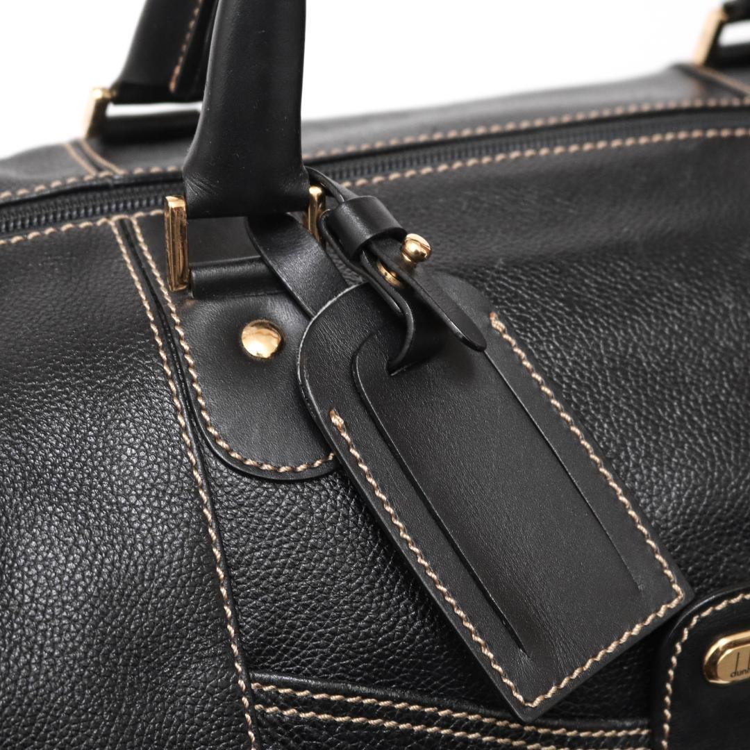 dunhill 大容量ボストンバッグ 2way レザー ブラック 最高級 メンズ