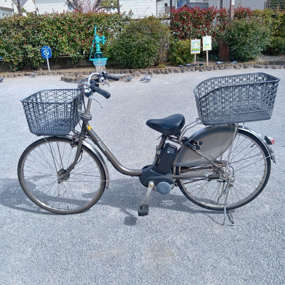 電動アシスト自転車 グレー 2バスケット