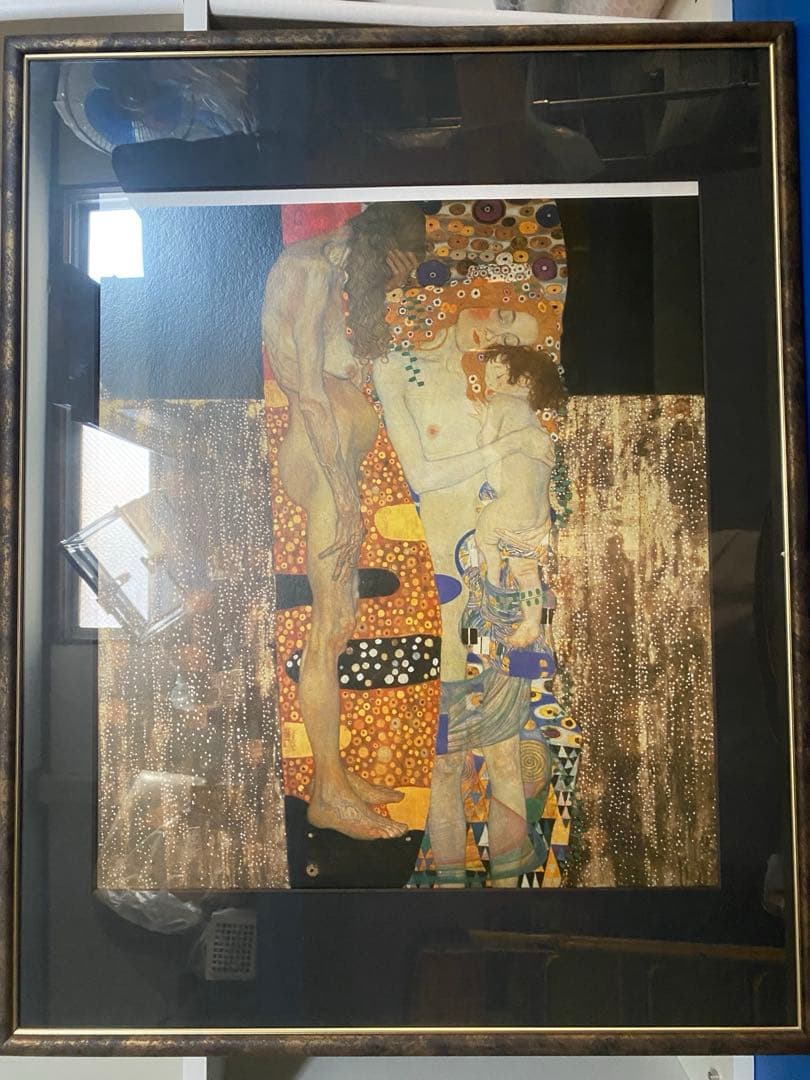 【額付】グスタフ・クリムト 『人生の三段階』『女の三段階』　絵画　大型サイズ