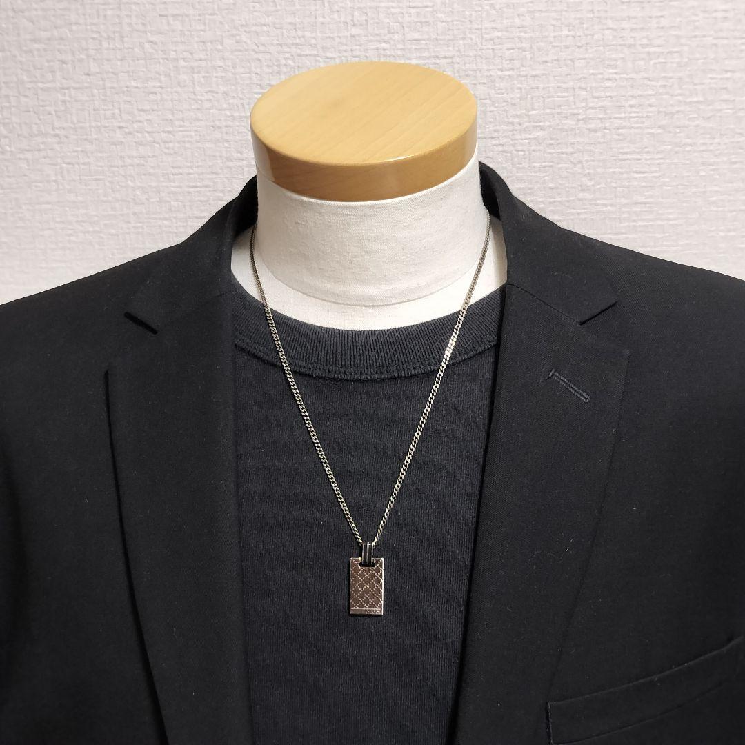 GUCCI グッチ ネックレス ディアマンテ プレート 60cm ブラック
