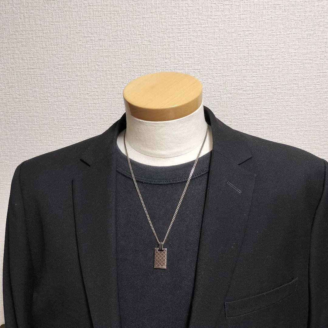 GUCCI グッチ ネックレス ディアマンテ プレート 60cm ブラック